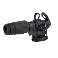 Lunette de visée point rouge 1X22 & grossisseur 3XMAG-1 & support de montage RDF 20225K avec anneau latéral rabattable, hauteur du centre optique de 2,26 pouces
