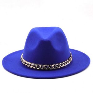 China Wholesaler Polyester Cotton Character Style Fedora Hats with Gold Chain for Unisex Party & Fishing Affordable - Product Image 3