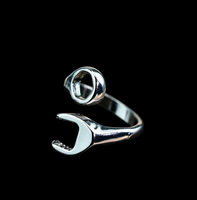 Colección de Anillos Punk Vintage para Hombre al por Mayor: Diseños Retro Geniales de Totem, Geometría, Calavera, Lobo y Águila