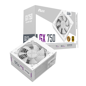 Fuente de Alimentación RUIX Blanca GX750 650W 80plus Bronce Económica, Fuente de Poder ATX de 650W para PC - Product Image 1