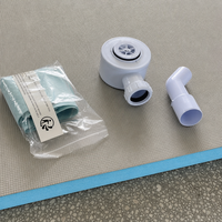 Receveur de douche à profil bas 1200x800 en résine de pierre antidérapant avec drain pour salle de bain