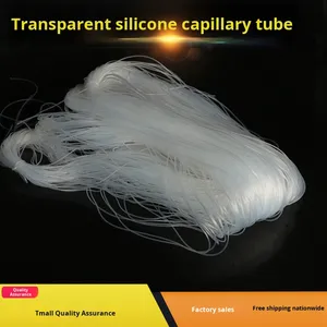 Tubo de silicona transparente Tubo capilar flexible de tamaño pequeño 0,5mm/1/2/3mm Proceso de corte personalizado Delgado - Product Image 2