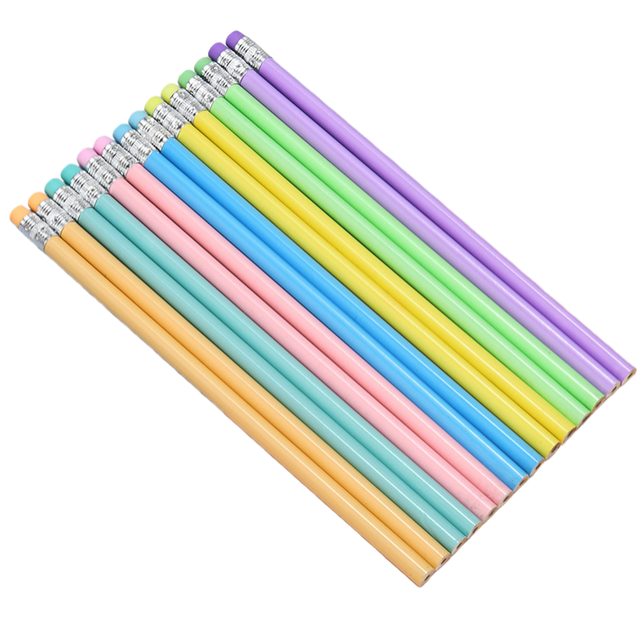 Multicolored HB Pencils with Triangular Pen Barrels Customizable Logo Packaging for School Kids in Wholesale Factory Price