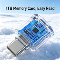 Portable Type-C OTG USB Adapter with TF Card Reader for Android Phones and Tablets Mini Card Reader in Stock