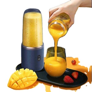 Vaso Mezclador Portátil de 400 ml, Recargable por USB, Eléctrico, de Plástico, Mini, con 2 Cuchillas de Acero Inoxidable para Smoothies - Product Image 1