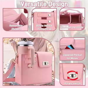 Gobelet <span class=keywords><strong>de</strong></span> voyage isotherme en acier inoxydable H1.0 avec logo personnalisé, 20oz, 30oz, 40oz, avec poignée et couvercle à paille, sac inclus - Product Image 3