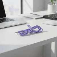 Kabel USB2.0 PD 240W Tipe-C ke Tipe-C, Pelindung Kepang, Jaket PVC, Konduktor Tembaga Murni, Bersertifikasi CE ROHS/FCC, Ramah Lingkungan, Pengisian Cepat
