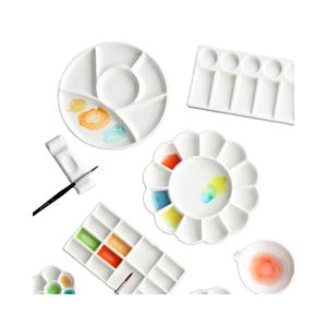 <span class=keywords><strong>Palette</strong></span> en <span class=keywords><strong>porcelaine</strong></span> <span class=keywords><strong>aquarelle</strong></span> céramique 7 puits fleur fleur <span class=keywords><strong>Palette</strong></span> pour artiste peinture - Product Image 1