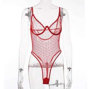 Nuovo Body a Pois in Pizzo Trasparente Scollato Senza Bisogno di Togliarlo Ultra-sottile <span class=keywords><strong>Sexy</strong></span> e Seducente - Product Image 5