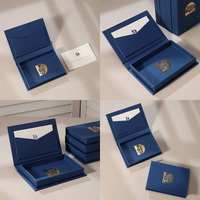 Cajas Rígidas para Regalos de Joyería Hechas a Mano, con Recubrimiento UV de Lámina Dorada, Laminación Brillante, Forro de Esponja, Logotipo Personalizado - Elegante