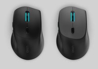 Mouse Optik Nirkabel Ergonomis OEM Senyap 2.4Ghz BT Antarmuka USB 1600 DPI 6 Tombol Dua Tangan Bertenaga Baterai