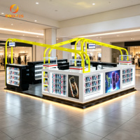 Quiosco de Centro Comercial en Oferta para Accesorios de Telefonía Móvil, Stand Amarillo de Alta Calidad, Exhibidor de Fundas para Teléfono
