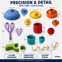 Batteur à œufs en silicone personnalisable, qualité alimentaire, avec couvercle respirant pour légumes, petit récipient, haute qualité, longue durée de vie, fabrication OEM