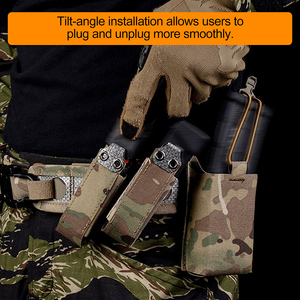 MG-ACC-30 Kantong Magazin Taktis <span class=keywords><strong>MOLLE</strong></span> Tekanan Tinggi dengan Tali Pengikat Hook and Loop Kiri untuk Sabuk dan Sarung Pistol (Bahan Nilon) - Product Image 4