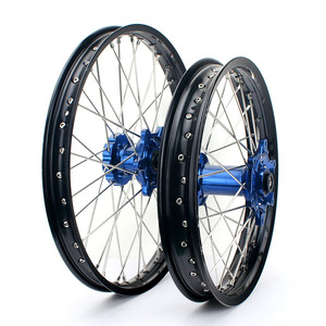 Juego de llantas de aluminio con radios traseros delanteros <span class=keywords><strong>Supermoto</strong></span> 21 "* 18" - Product Image 1
