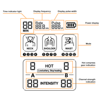 Alat Terapi Frekuensi Menengah Dual Channel Heated TENS EMS Massager dengan 50 Tingkat Intensitas, 3 Pengaturan Panas, Pereda Nyeri Tubuh, Portabel