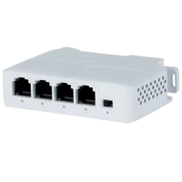 Model Terbaru 100Mbps 4-Port PoE Extender Repeater IEEE802.3af/at Full-Duplex Jarak Jauh 250m Saklar Transmisi Sinyal Data