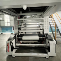 Machine à film soufflé à haute vitesse à deux couches PLC Controled ABA pour la production de sacs en plastique HDPE/LDPE/LLDPE avec refroidissement interne par bulles