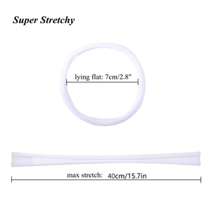 Bandas elásticas para el pelo de nailon supersuave y sin costuras de 2,8 ", lazos para el pelo de <span class=keywords><strong>color</strong></span> sólido dulce, sin daños, para niñas - Product Image 2