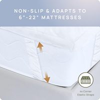 Surmatelas en coton 1200 GSM, surmatelas extra épais et moelleux, doux, lavable, matelassé, hauteur 3-4 pouces, lavable en machine