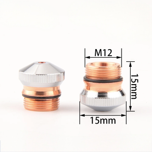 Boquillas de corte láser <span class=keywords><strong>DNE</strong></span> D15mmH15 M12 Cromado de doble capa de una sola capa para cabezal de máquina de corte láser de fibra <span class=keywords><strong>DNE</strong></span> - Product Image 2