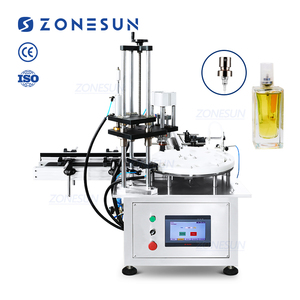 Zonesun ZS-AFC25 tự động đầu duy nhất monoblock ROTARY mỹ phẩm chai nước hoa làm đầy chất lỏng đóng nắp máy ép - Product Image 1