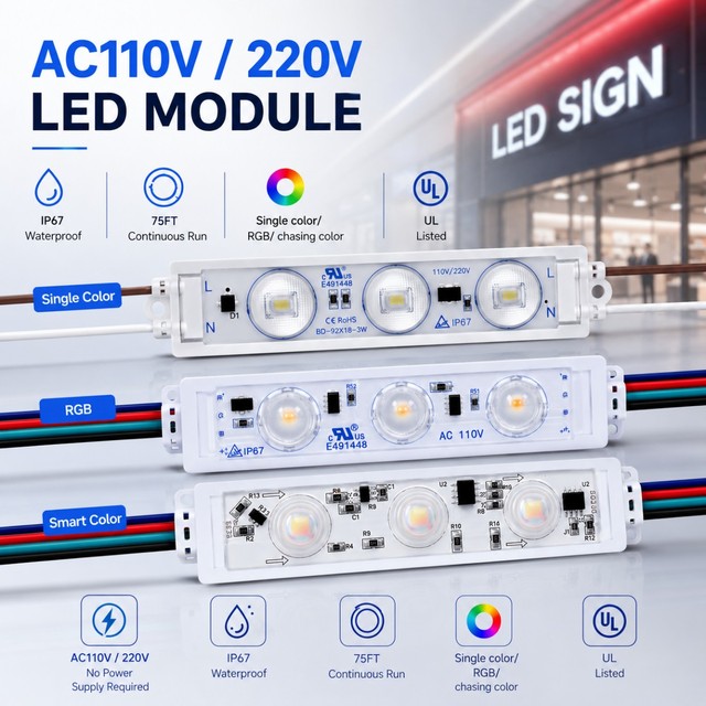 LED Module for Business Sign Reliable Commercial Lighting Solution with Long Service Life for Franchise Stores and logo Branding