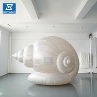 Coquille de conque gonflable, sculpture souple gonflable en forme de conque, idéale pour la décoration de plage et d'aquarium