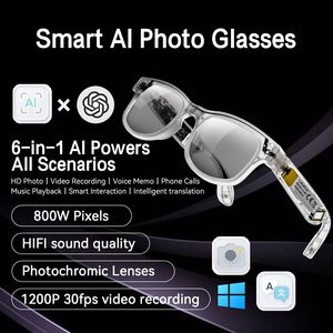Gafas Inteligentes con IA Transfronterizas con Cámara de 800W Píxeles, Llamadas de Video, Traducción, Preguntas y Respuestas con IA, Lentes Fotocromáticas - Product Image 5