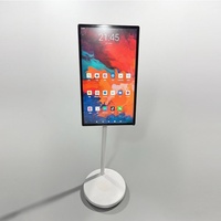 Mesin Proyeksi Portabel Layar Sentuh 24 Inch Mobile Bestie Machine, TV Gratis, Streaming Langsung, Baterai 8000MA, Hitam/Putih