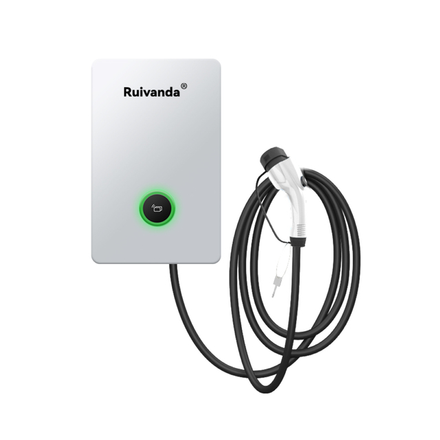 RUIVANDA New 7KW Wall Mounted DC CCS2 Connector 3 Phase 380V Electric Car Charger with 5m Charging Cable OCPP