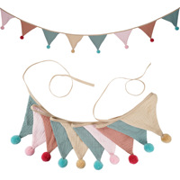 Guirlande de drapeaux en tissu coloré DAMAI, bannière de fête pour la maternelle, drapeau triangulaire, bannière de fête de naissance pour la maternelle