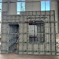 Système de coffrage modulaire en alliage d'aluminium 6061-T6 haute résistance réutilisable pour béton, pour murs, dalles et colonnes, modèle 3D moderne