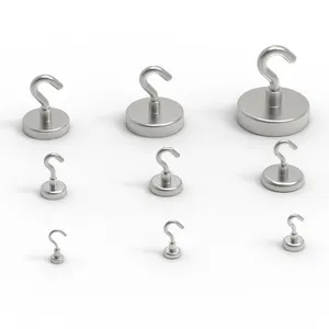 Durability High Quality Round Base Neodymium Magnet Open Hook Magnetic Hook Magnet
