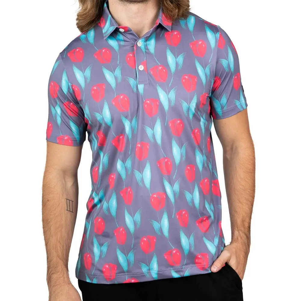DiFan ipeksi golf golf düz mavi polo t shirt iplik boyalı erkekler için unisex yeşil golf gömlek alanları