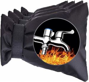 Protège-tap noir imperméable réutilisable pour l'hiver, couvre-robinet extérieur, protection contre le gel, chaussette de protection pour robinet de jardin extérieur - Product Image 1