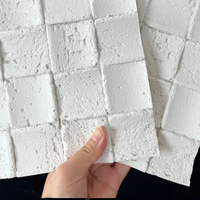 Mosaïque de travertin Carreaux de pierre d'argile modifiés texturés 3D durables pour murs et plafonds