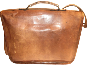 Bolsa de mensajero de viaje y portátil de cuero genuino personalizada con hebilla de forro de lona de algodón más cerca para uso diario y de oficina OEM - Product Image 4