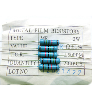 1% de Tolerancia 2W 1% 1K 1,2 K 1,5 K 2K 2,2 K 2,7 K <span class=keywords><strong>Ohm</strong></span> resistencia de película de Metal para inversor - Product Image 4