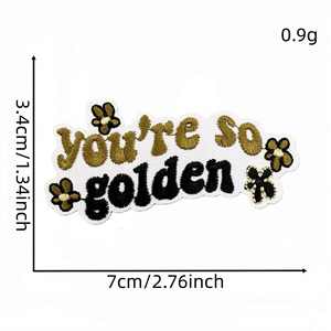 Parches Bordados con Frases Inspiradoras y Curativas en Tono Marrón Cálido, Estilo Retro, para Planchar - Product Image 3