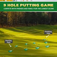 Coupe de putting de golf verte avec drapeau, plaque de putting de golf, aide à l'entraînement de golf pour l'intérieur et l'extérieur