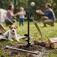 Piquet d'ancrage pour chien en acier allié, pivotant à 360°, ancre au sol robuste, grande capacité, pour cour et camping, attache pour animaux de compagnie