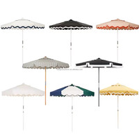 Parasol de plage en bois de qualité supérieure d'Australie avec des franges ondulées et des glands pour le vent, les pique-niques, les voyages, les parasols de soleil pour les mariages