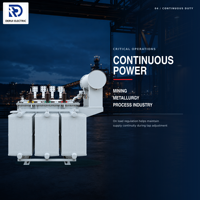 Transformateur de puissance immergé dans l'huile 35 kV OLTC de 2 MVA à 31,5 MVA avec changeur de tension sous charge pour projets de postes de transformation industriels et utilitaires