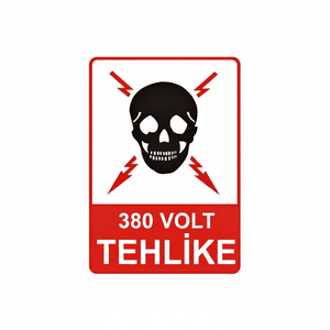 ป้ายเตือนอันตรายพลาสติก 380V - Product Image 4
