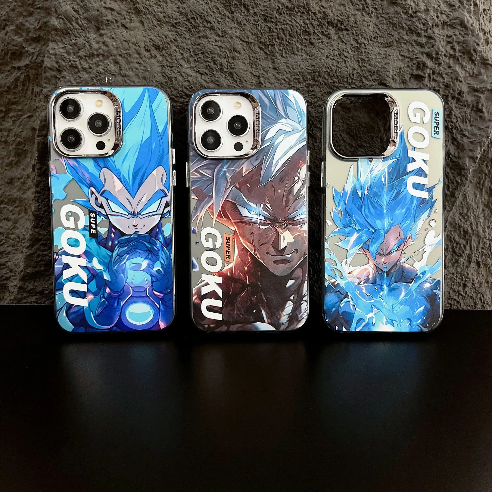 Étui de téléphone portable bleu brillant beau anime avatar pour téléphone 11 12 13 14 15