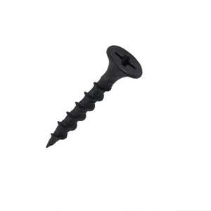 Vis à cloison sèche à tête trompette, filetage grossier, en acier, finition phosphatée noire, C1022A - Product Image 1