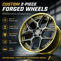 Jantes forgées en titane gris GW 6061-T6, 2 pièces, 20, 21, 22 pouces, baril doré champagne, 5x112, 5x120 pour BMW M3 AMG GT, jantes dorées