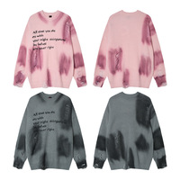 Automne hiver Longji vêtements Style américain lettre Jacquard tricoté pull avec trous paresseux coupe ample