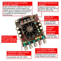WUZHI AUDIO APTX2 Qualcomm Power Speaker Amplifier Module Board 2.1 Channel 200W + 200W + 400W Chip TPA3223 Sound Module